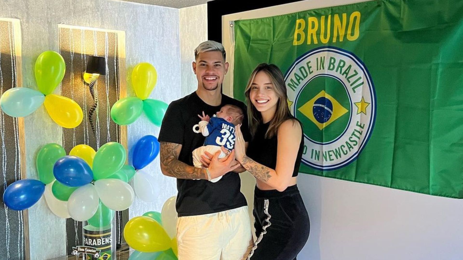 Conheça a noiva de Bruno Guimarães, o jogador da Seleção Brasileira que é pai de um recém nascido
