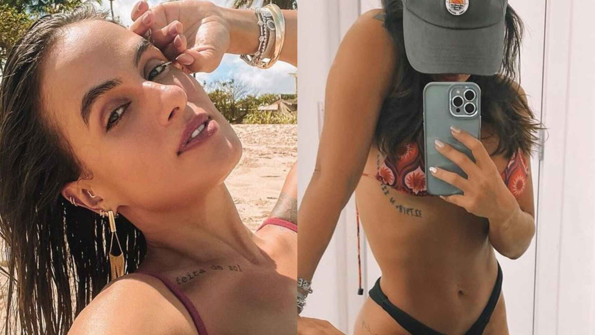 Carol Peixinho faz sucesso ao aparecer de biquíni cavadíssimo: ”Perfeita”