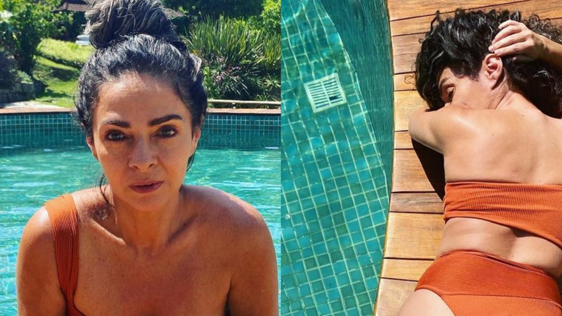 De frente e de costas, Claudia Ohana exibe corpaço espetacular aos 59 anos: ”Lindíssima”