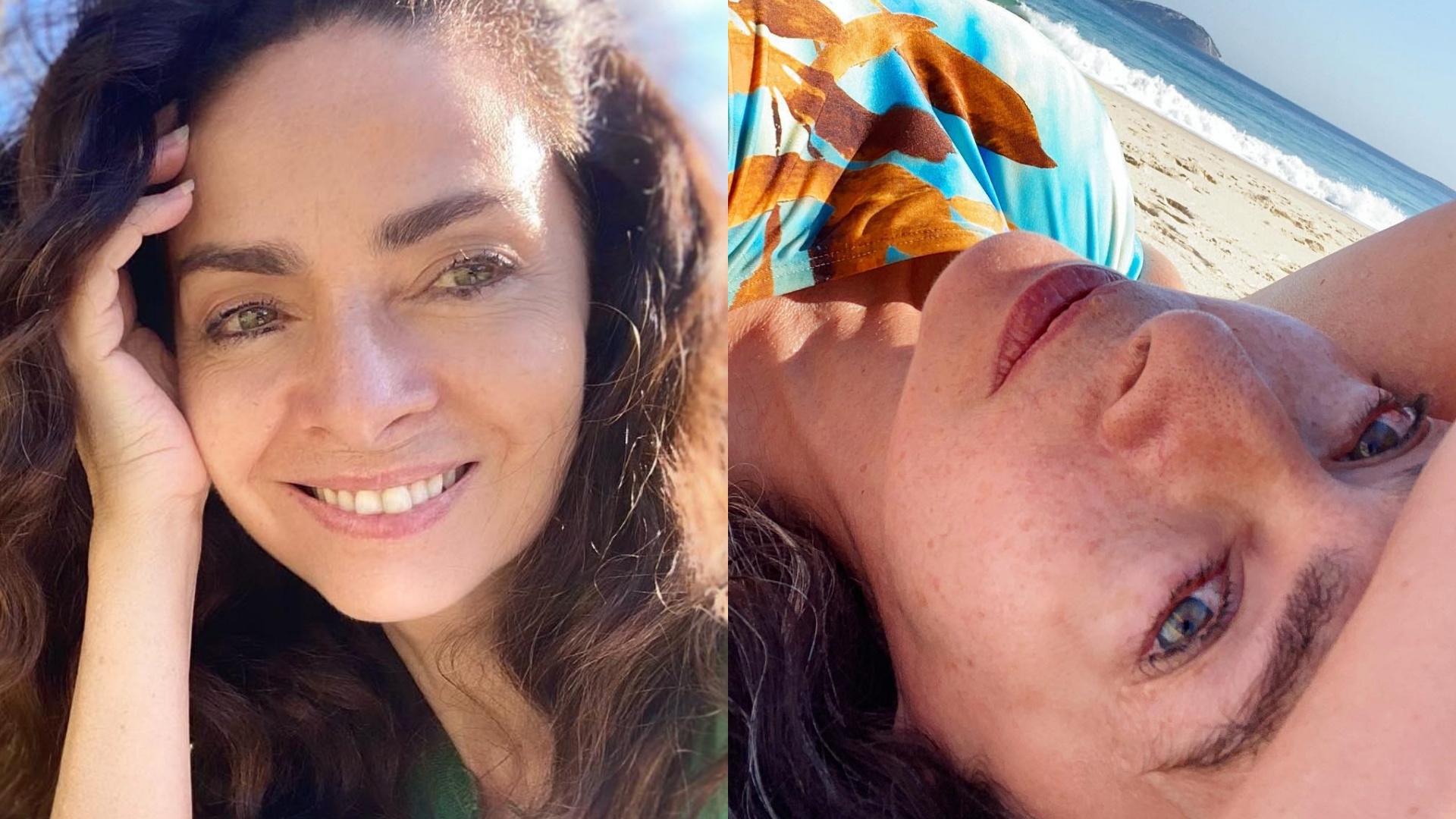 Aos 59 anos, Claudia Ohana chama atenção ao surgir de maiô na praia: “Belíssima”
