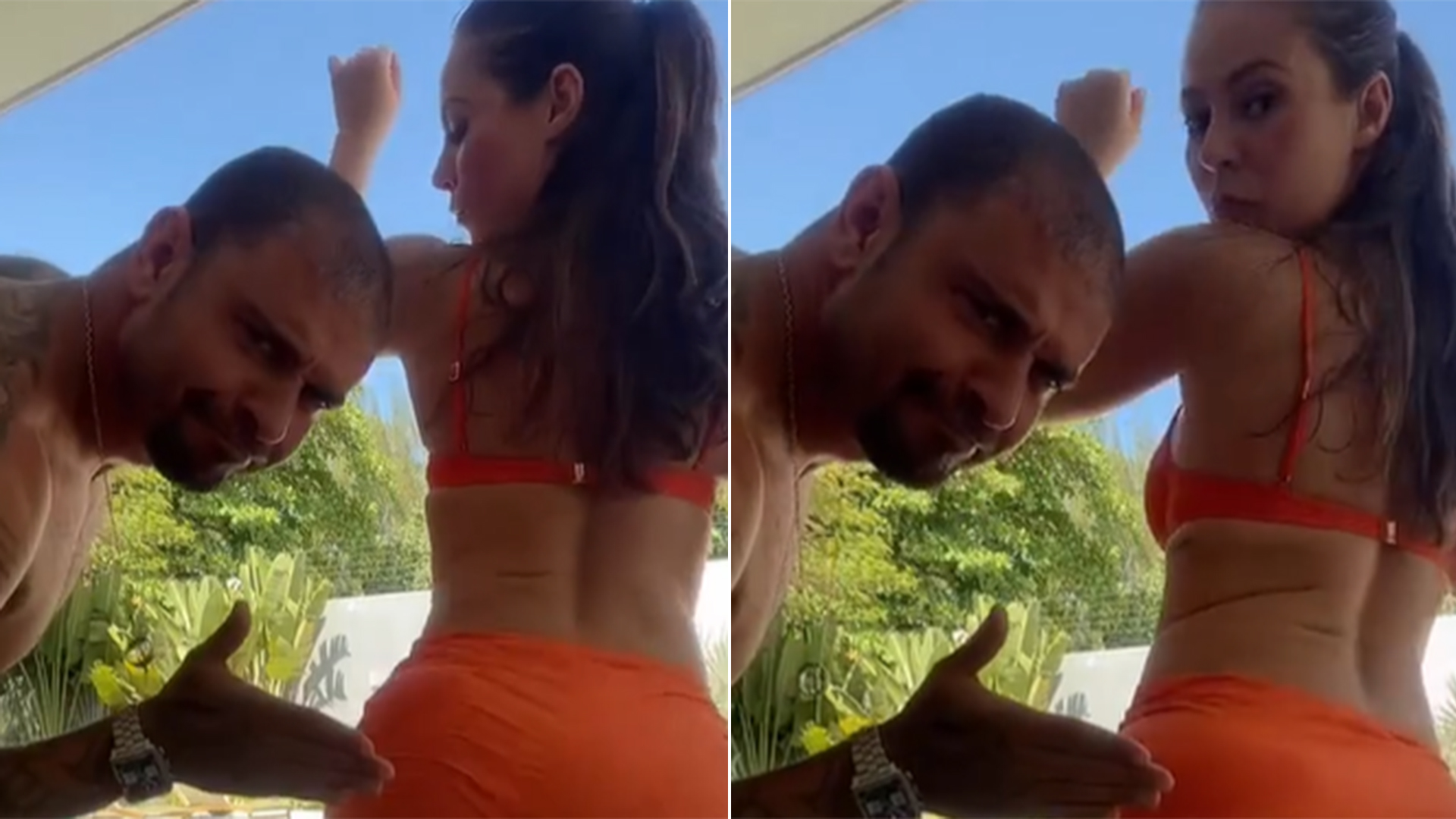 Paolla Oliveira rebola o bumbum em look mínimo em vídeo com Diogo Nogueira
