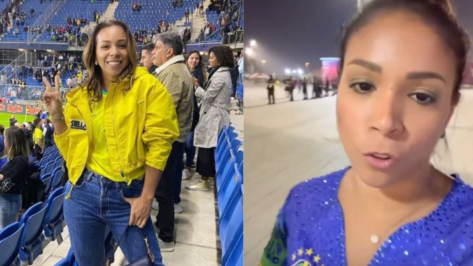 Esposa de Thiago Silva tem bandeira do Brasil confiscada no Catar: “Não deixaram!”