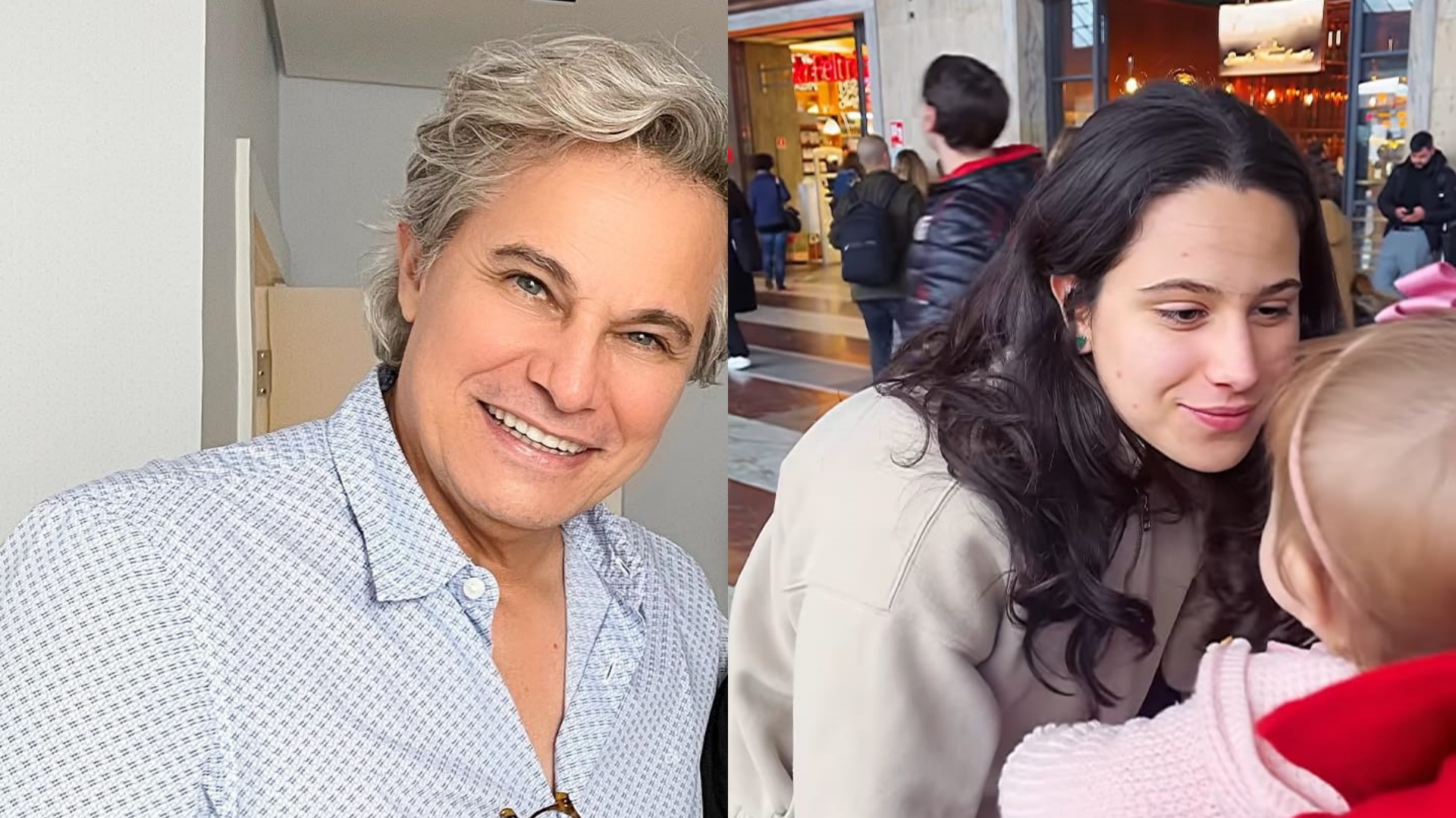 Edson Celulari se derrete ao mostrar o encontro entre as filhas, Sophia e Chiara: “Minhas meninas”