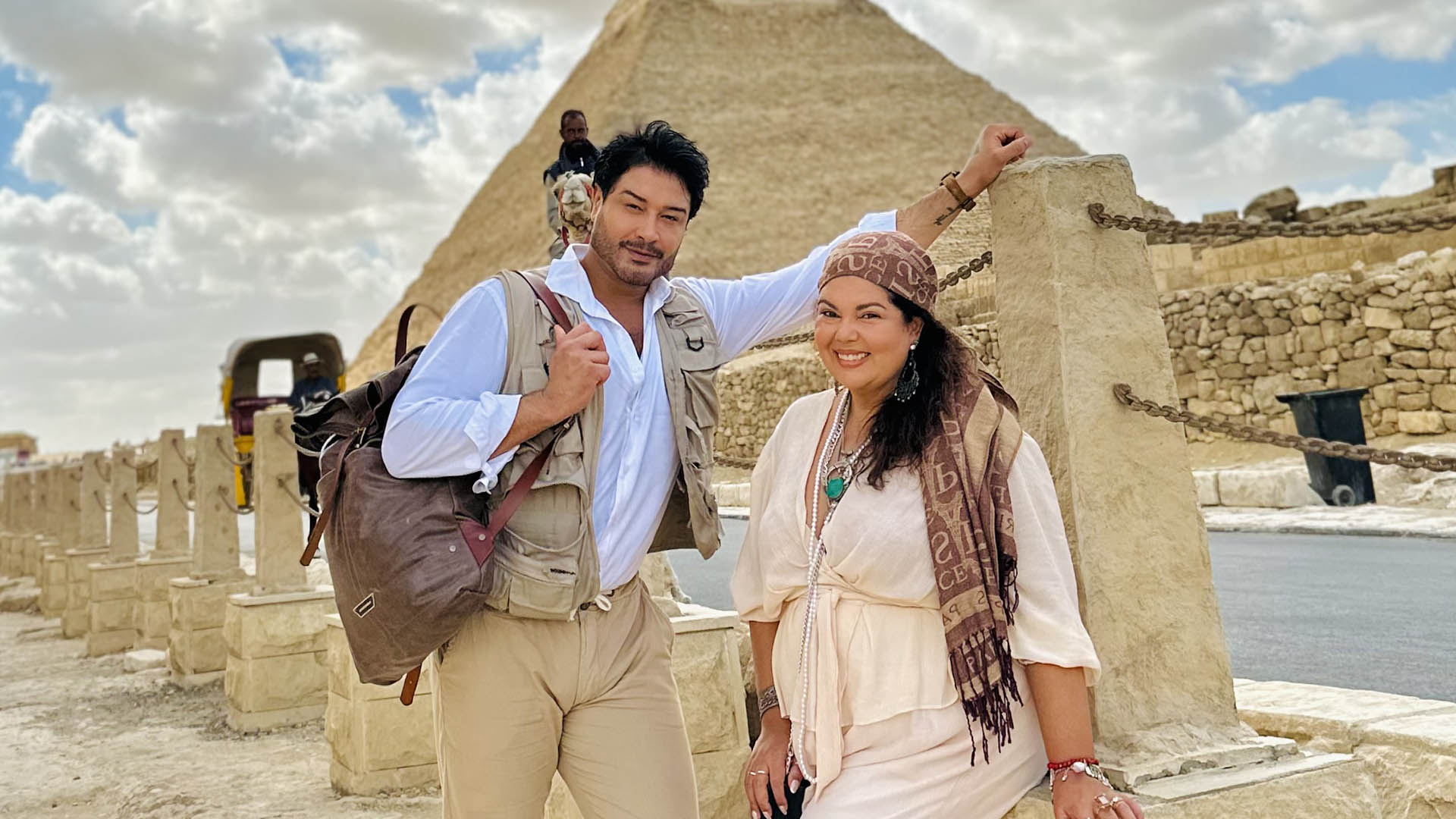Fabiana Karla e Diogo Mello fazem viagem romântica