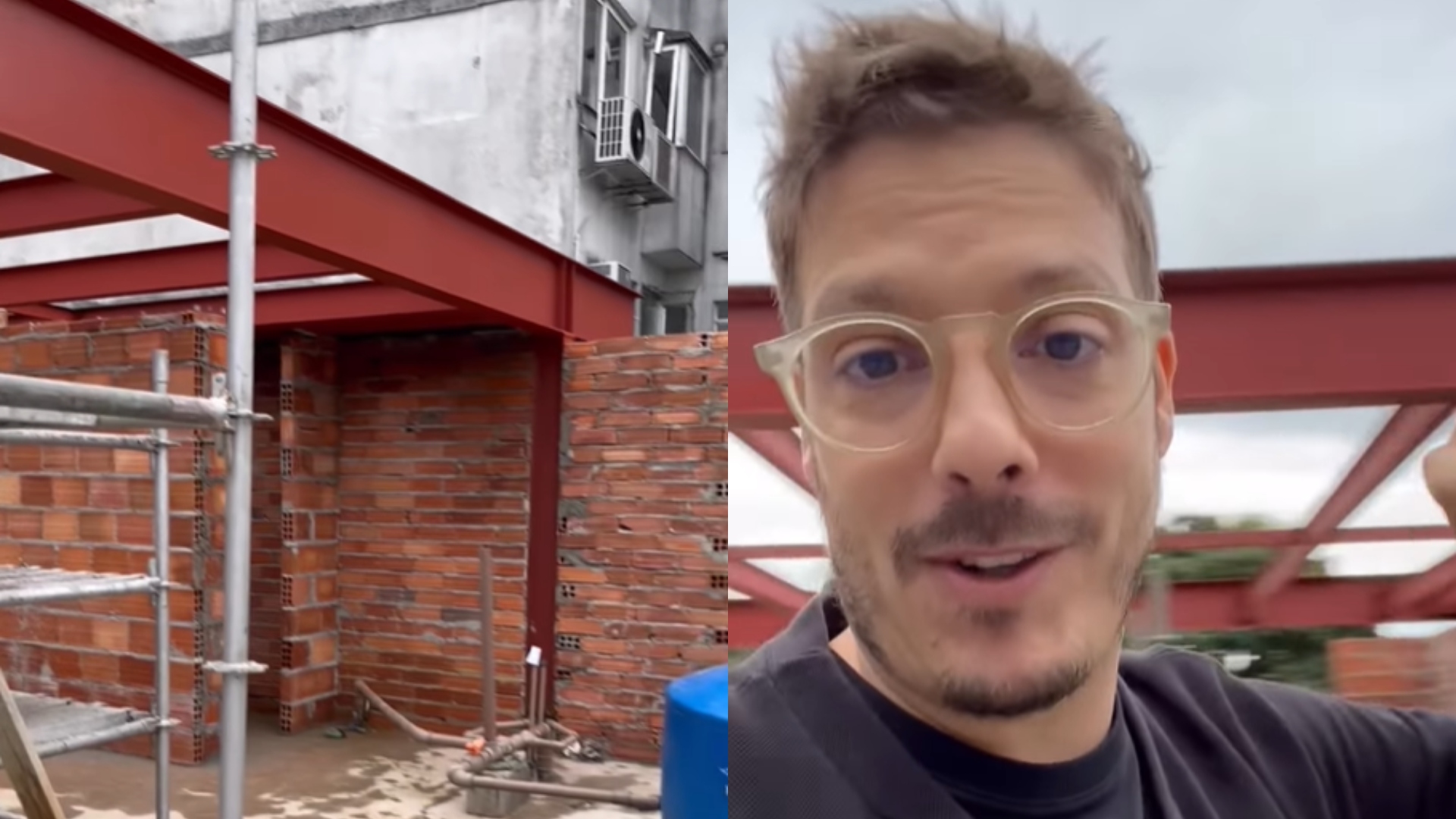 Fabio Porchat dá detalhes de obra que vem acontecendo em sua casa