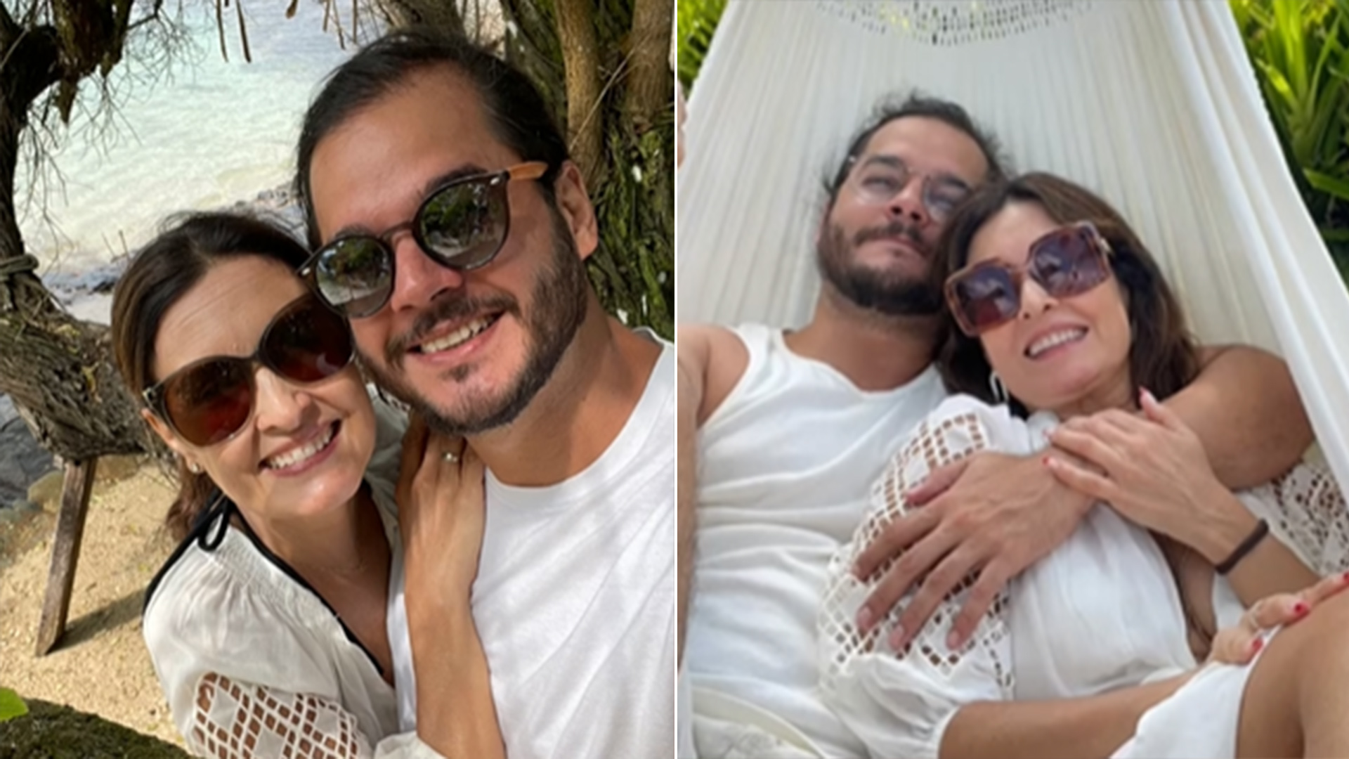 Fátima Bernardes revela fotos inéditas com Túlio Gadêlha em data especial