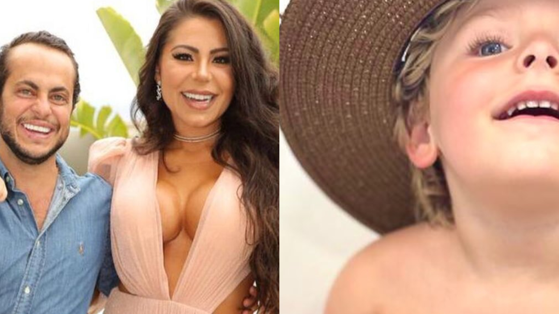 De chapéu e sunga, filho de Andressa Ferreira dá show de fofura em fotos: ”Iti malia”
