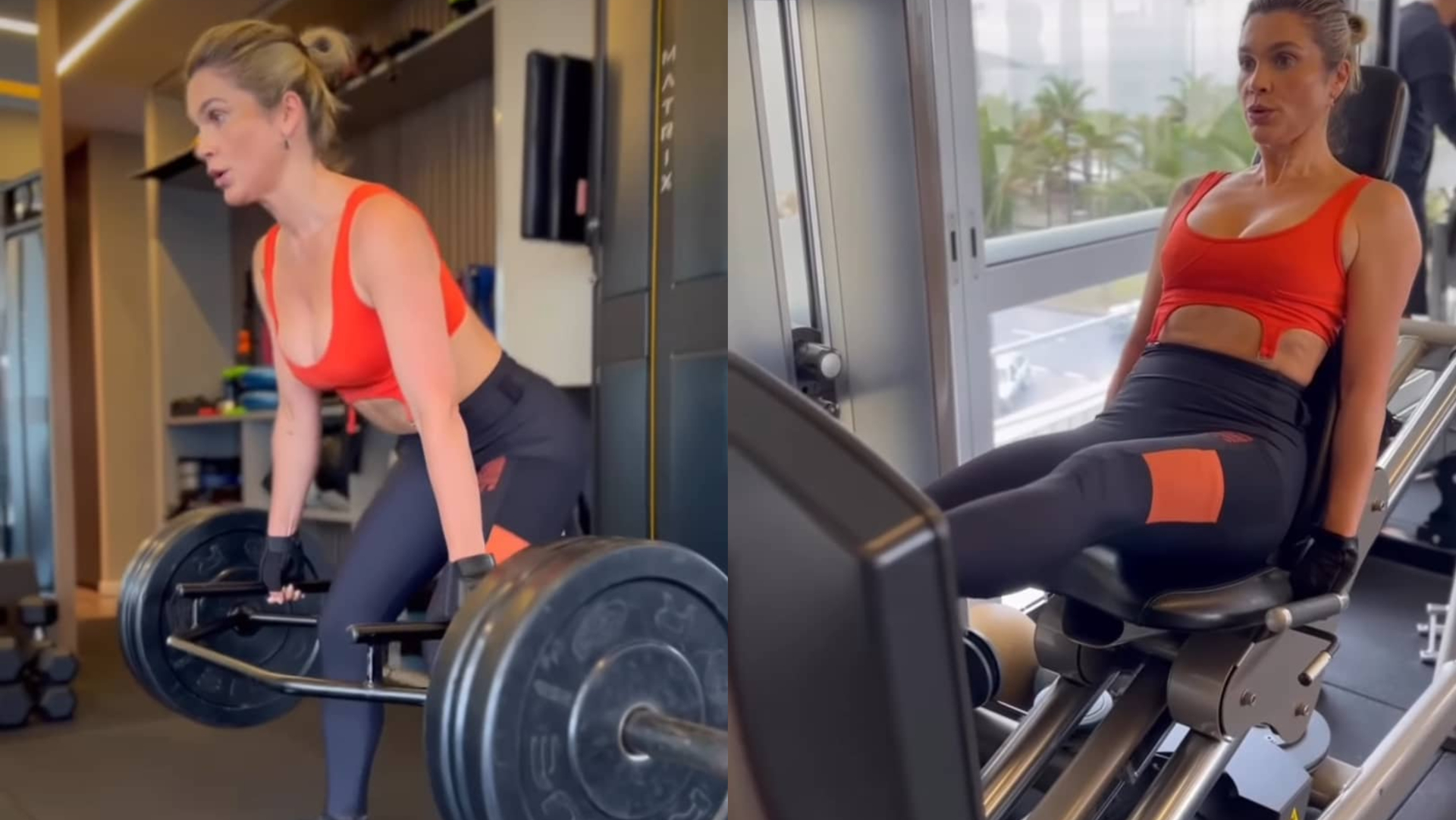 Toda estilosa, Flávia Alessandra exibe corpaço mega sarado na academia: ”Muito musa”