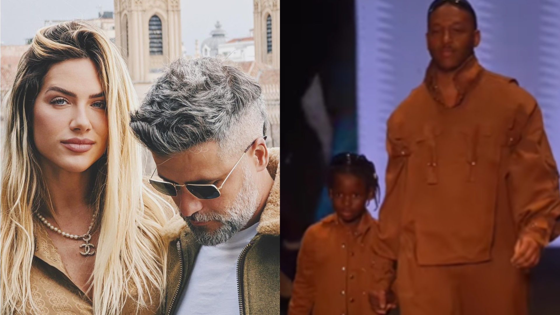 Giovanna Ewbank e Bruno Gagliasso se derretem pelo filho, Bless, após primeiro desfile no SPFW