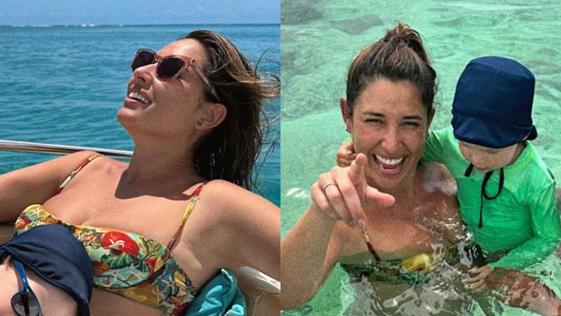 Em Alagoas, Giselle Itié aproveita passeio de barco com o filho Pedro Luna: ”Acolhedor”