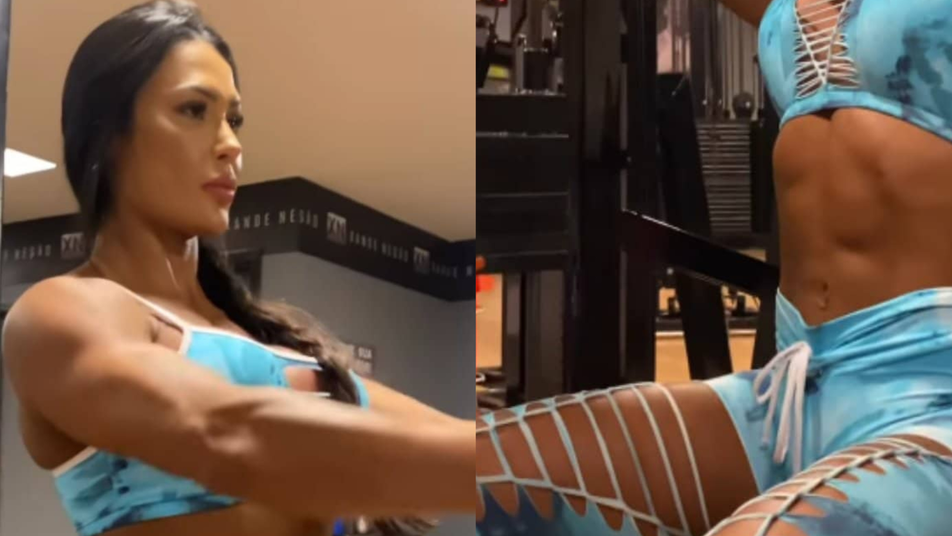 Sem calcinha, Gracyanne Barbosa exibe bumbum ‘gritando’ em look rasgado na academia