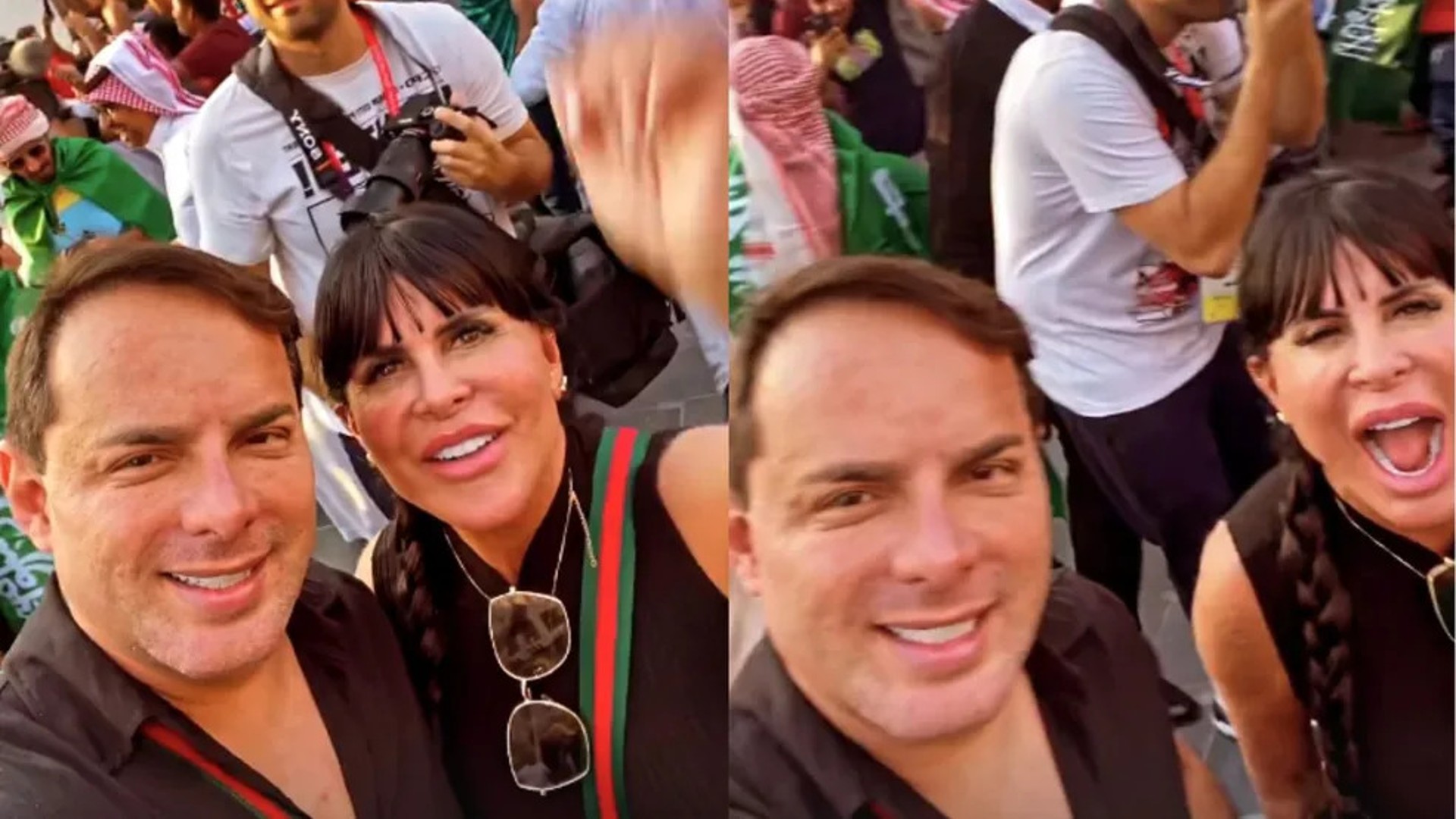 Gretchen e o marido mostram ruas do Catar em clima de festa por conta da Copa do Mundo