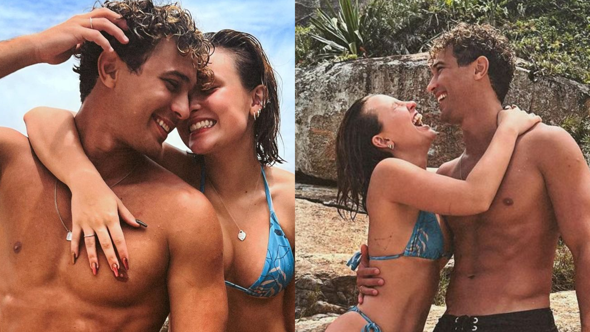 Larissa Manoela aproveita dia de praia com André Luiz Frambach e trocam declarações: ”Somos iguais”