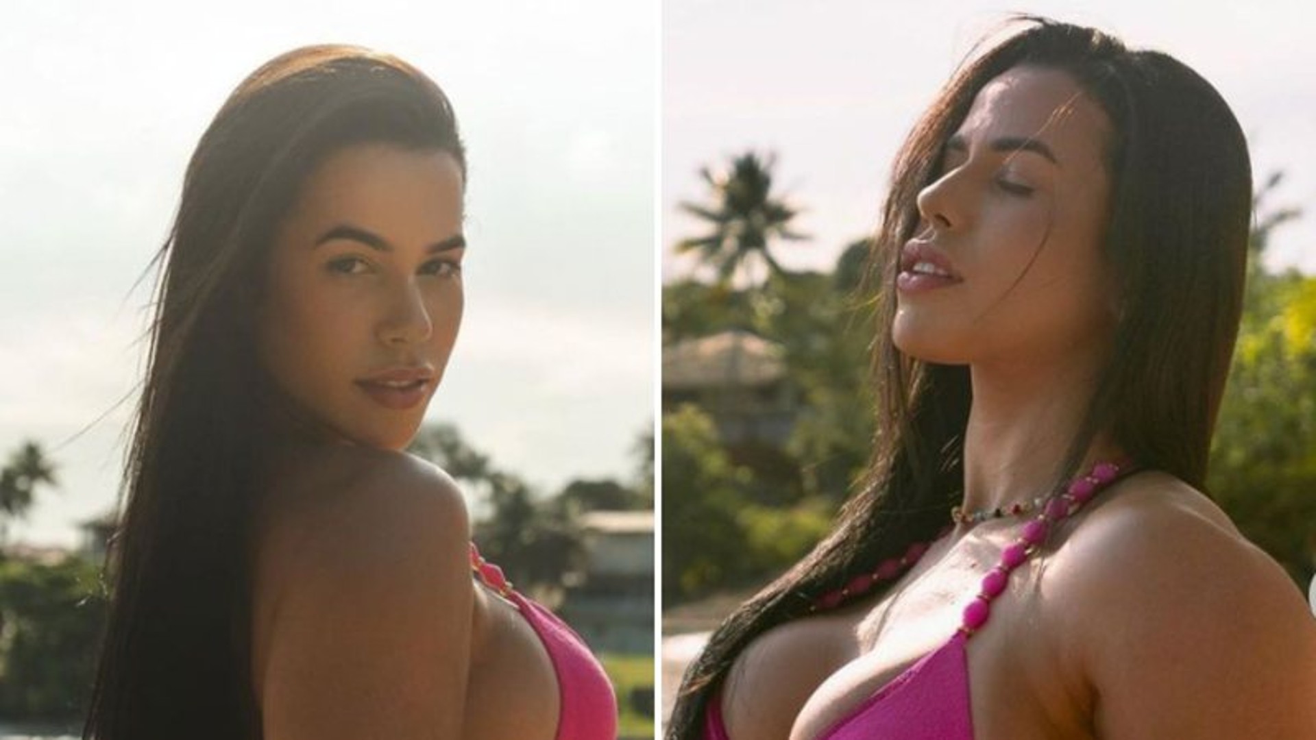 Larissa Tomásia dá viradinha estratégica para mostrar biquíni atoladinho em fotos na praia