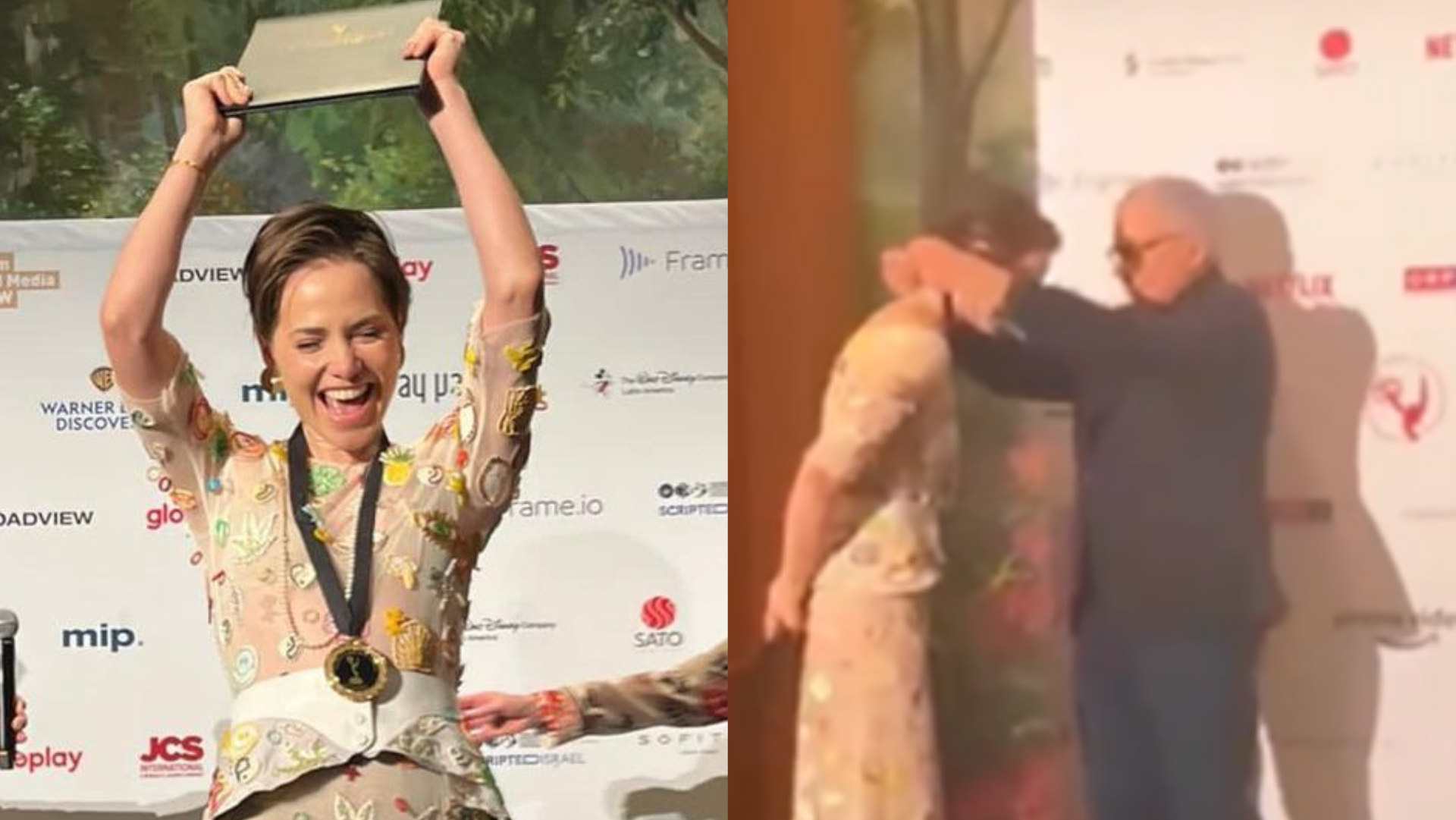 Letícia Colin recebe medalha por indicação de Melhor Atriz ao Emmy Internacional: ”Quanta gratidão”