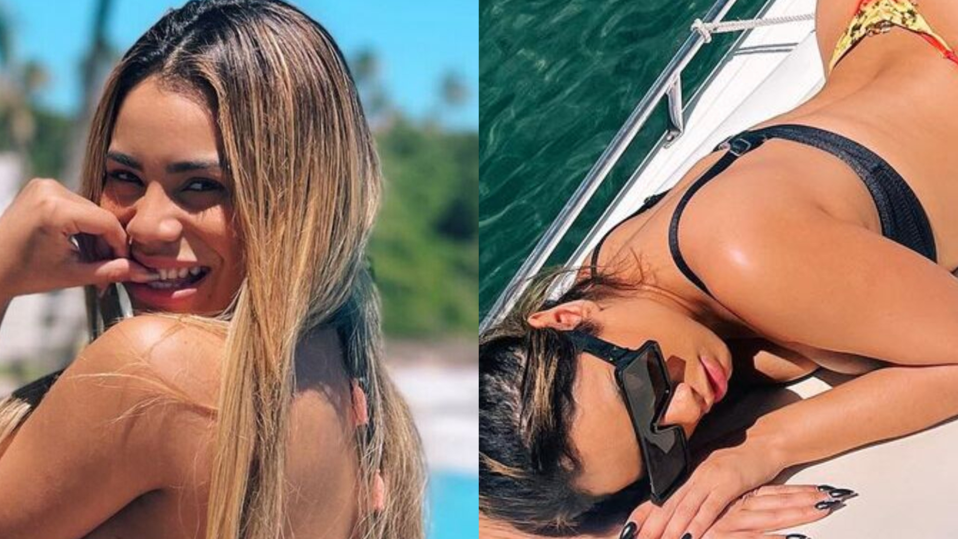 De costas, Lexa ostenta bumbum turbinado em fio-dental e choca: ”Gata”