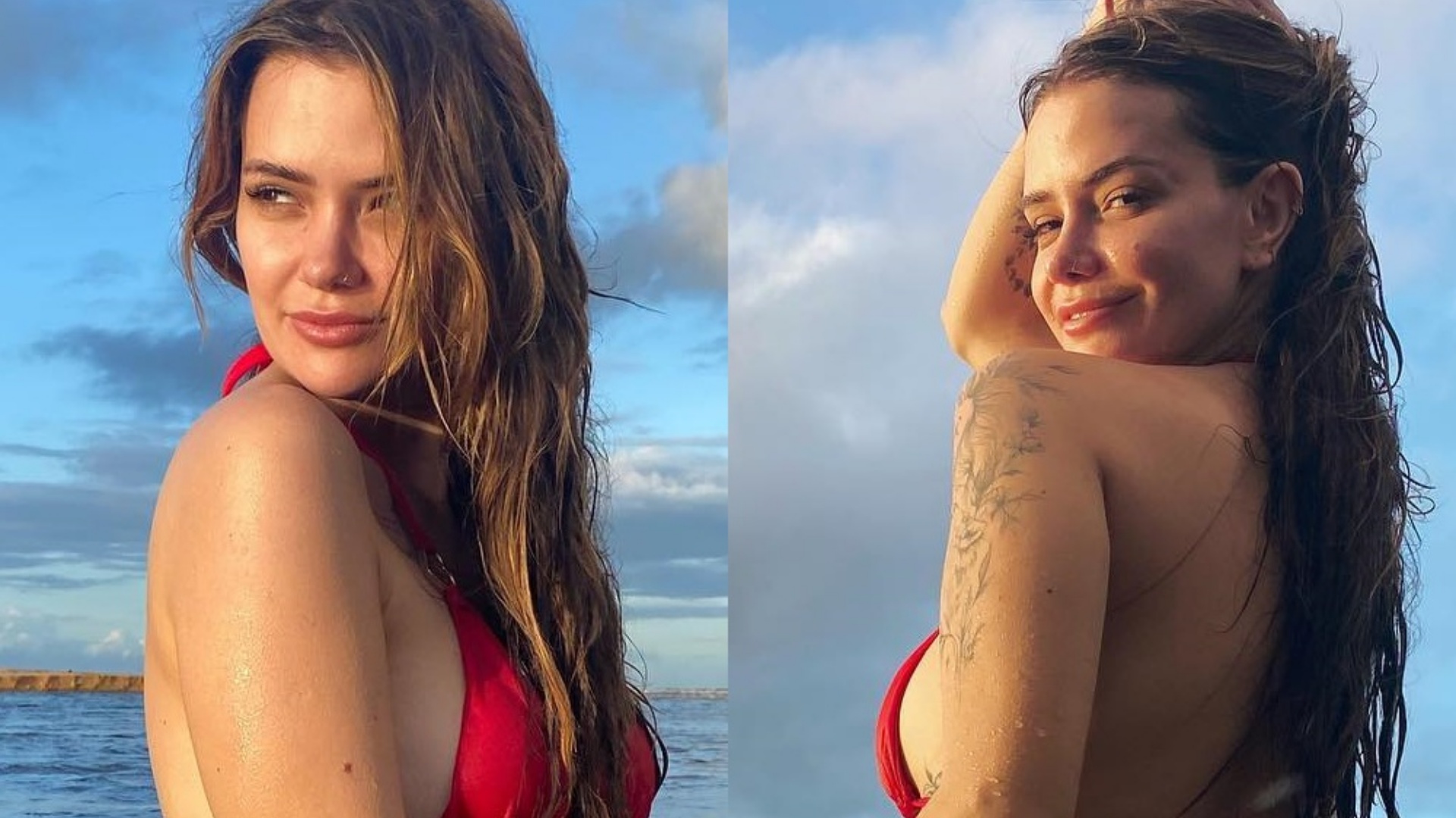 Com biquíni fio-dental, Marcela Mc Gowan ostenta bumbum perfeito durante mergulho no mar