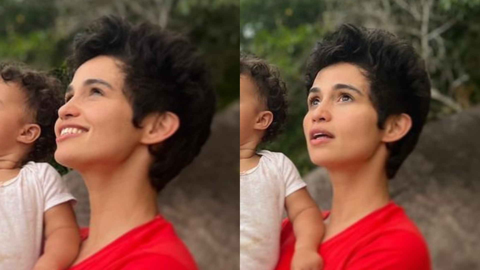 Nanda Costa posa com uma das gêmeas e surpreende com semelhança: ”Tá ou não tá a minha cara?”