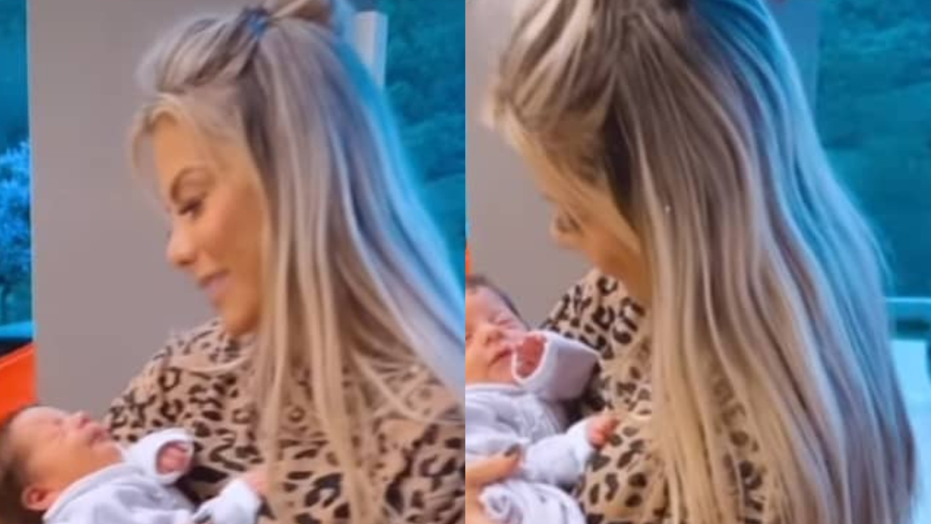 Toda estilosa, Poliana Rocha registra momento fofo com a neta recém-nascida: ”Florzinha”