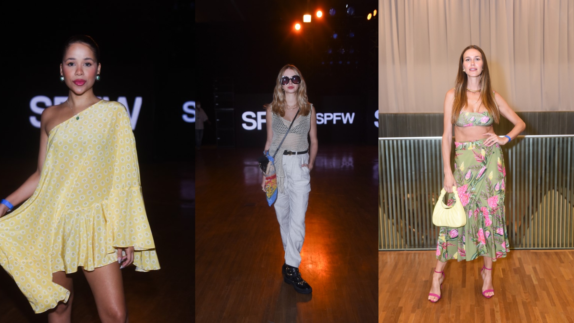 Famosas comparecem ao terceiro dia do São Paulo Fashion Week