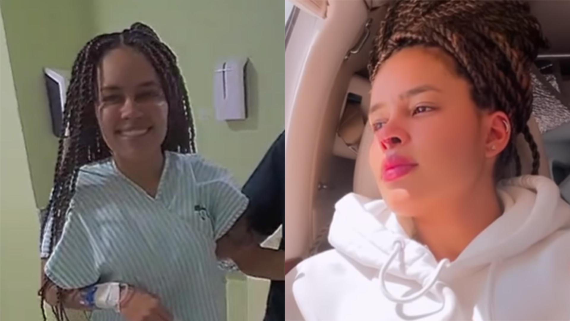 Ex-A Fazenda Sthe Matos aparece no hospital e em jatinho após acidente de ônibus