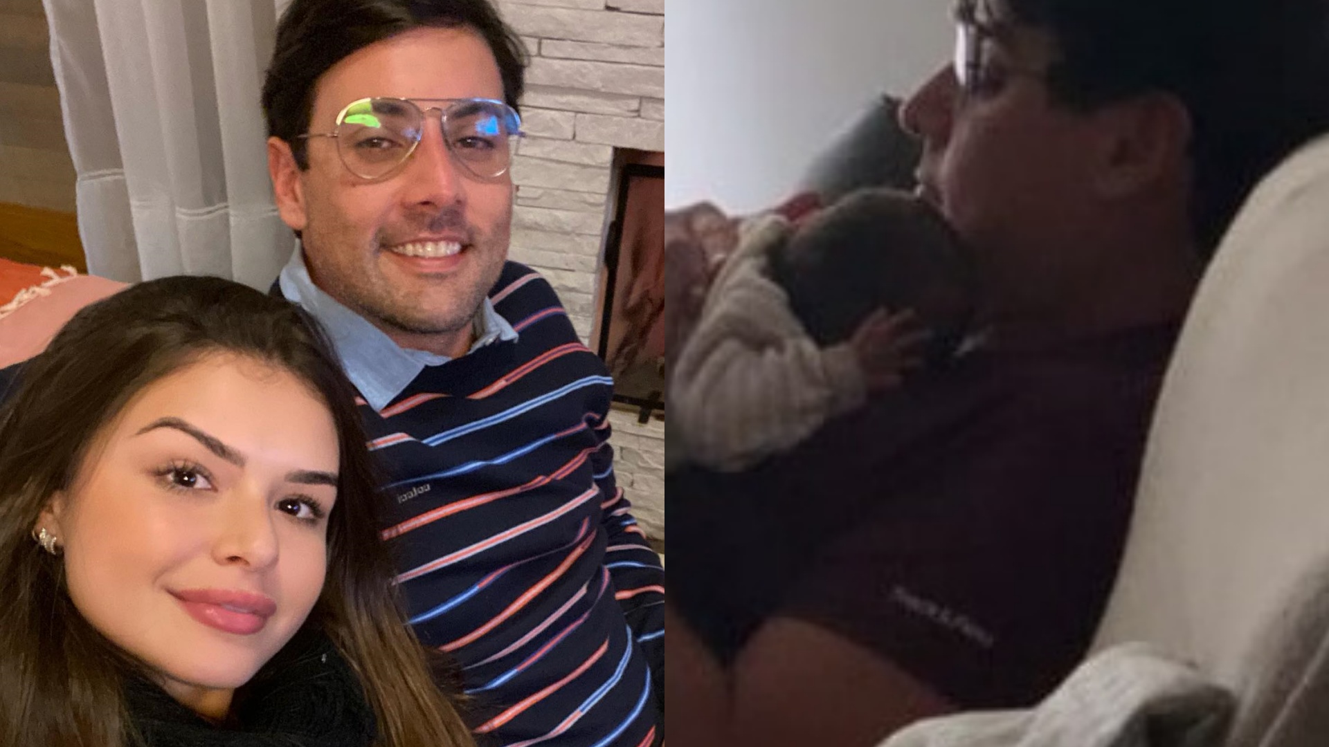 Sthéfany Vidal encanta ao mostrar Bruno De Luca ninando a filha: “Meus amores”
