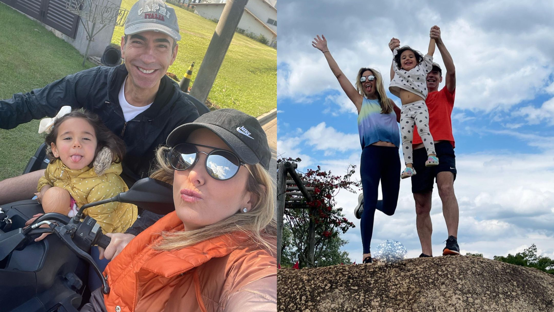 Ticiane Pinheiro encanta ao mostrar viagem com César Tralli e Manuella: ”Finde feliz”