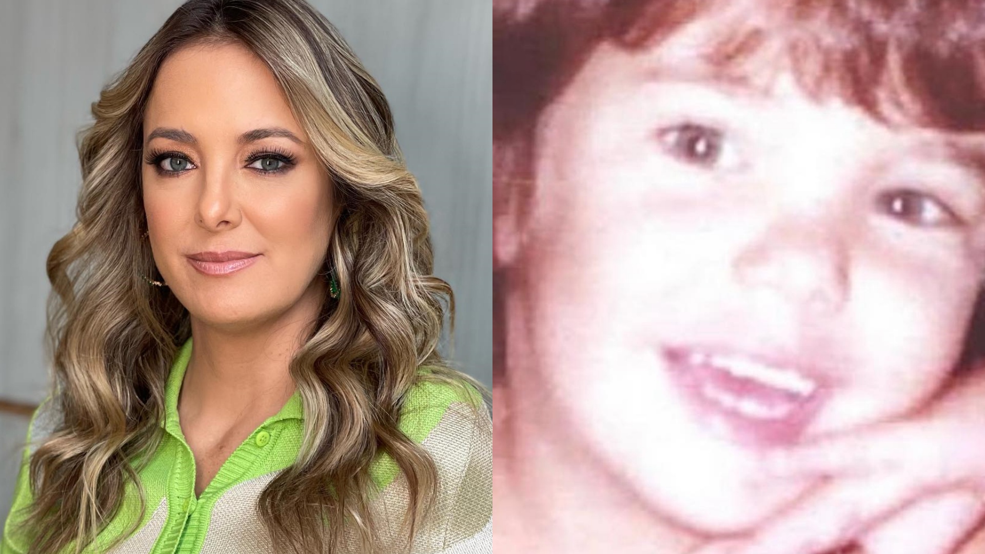 Ticiane Pinheiro recorda fotos da infância e questiona semelhança com as filhas, Rafa e Manu