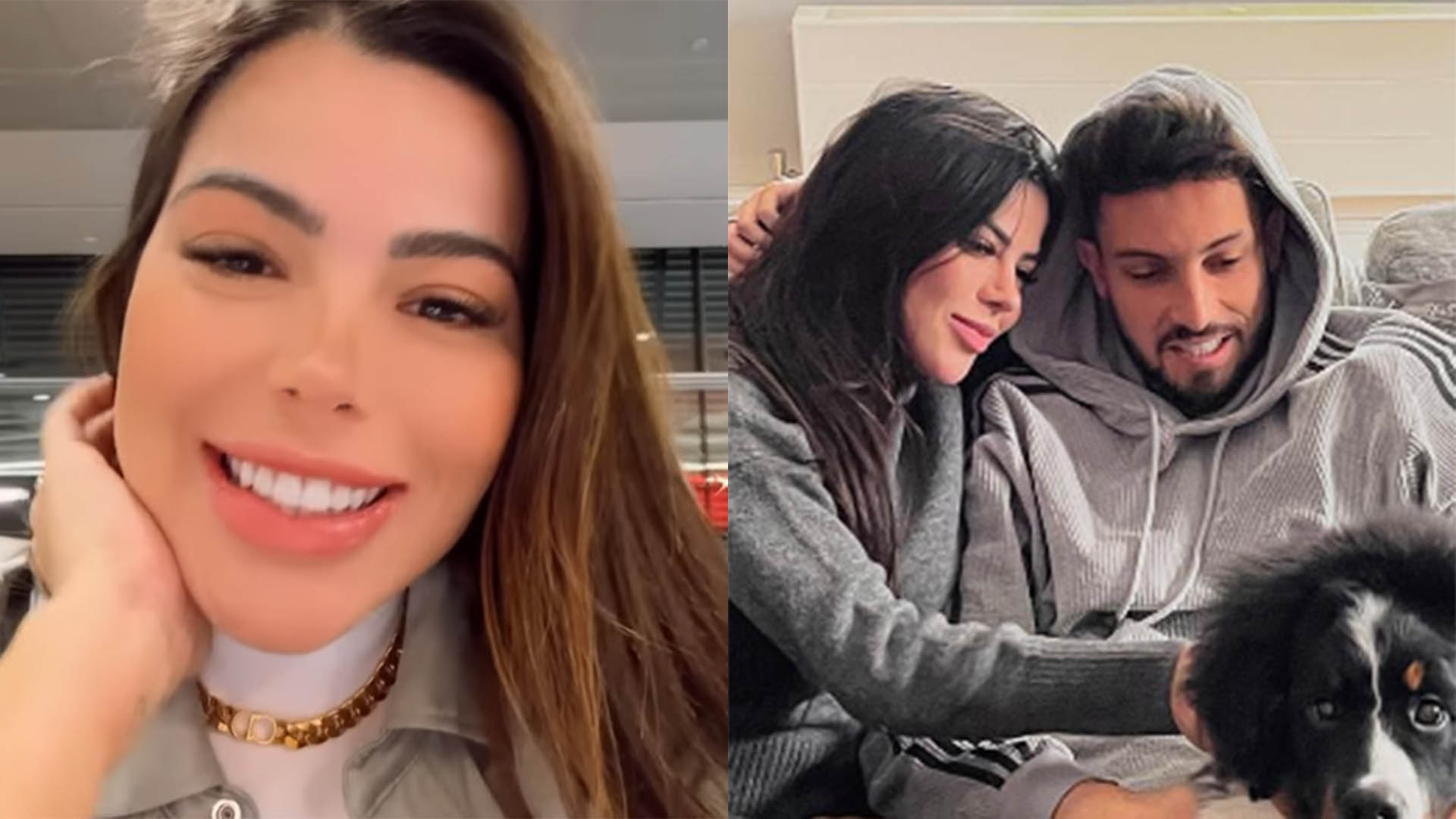 Esposa de Alex Telles usa mala caríssima para ir ao Catar
