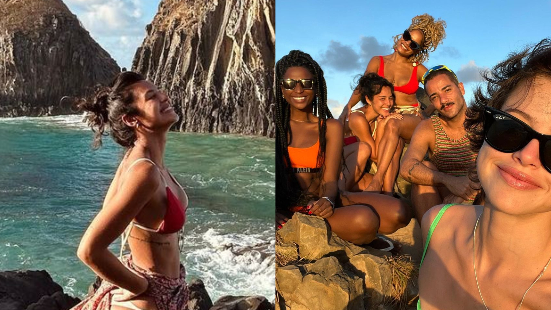 De biquíni, Yanna Lavigne curte viagem para Fernando de Noronha com amigos: ”Ilha mágica”