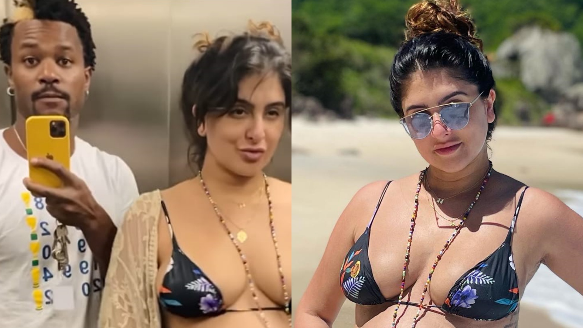 Na reta final da gestação, mulher de David Junior curte dia na praia: “Dourando o corpitcho”