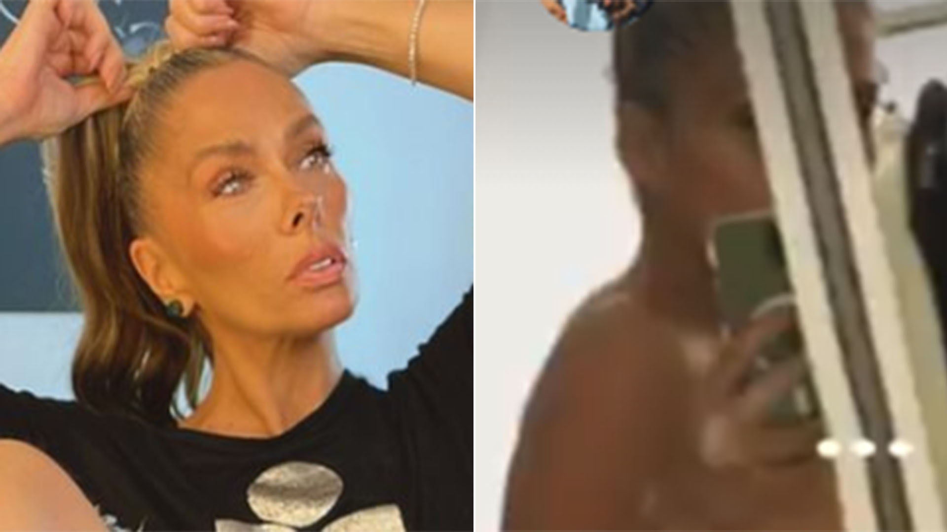 Magérrima, Adriane Galisteu posa nua em nova selfie no espelho