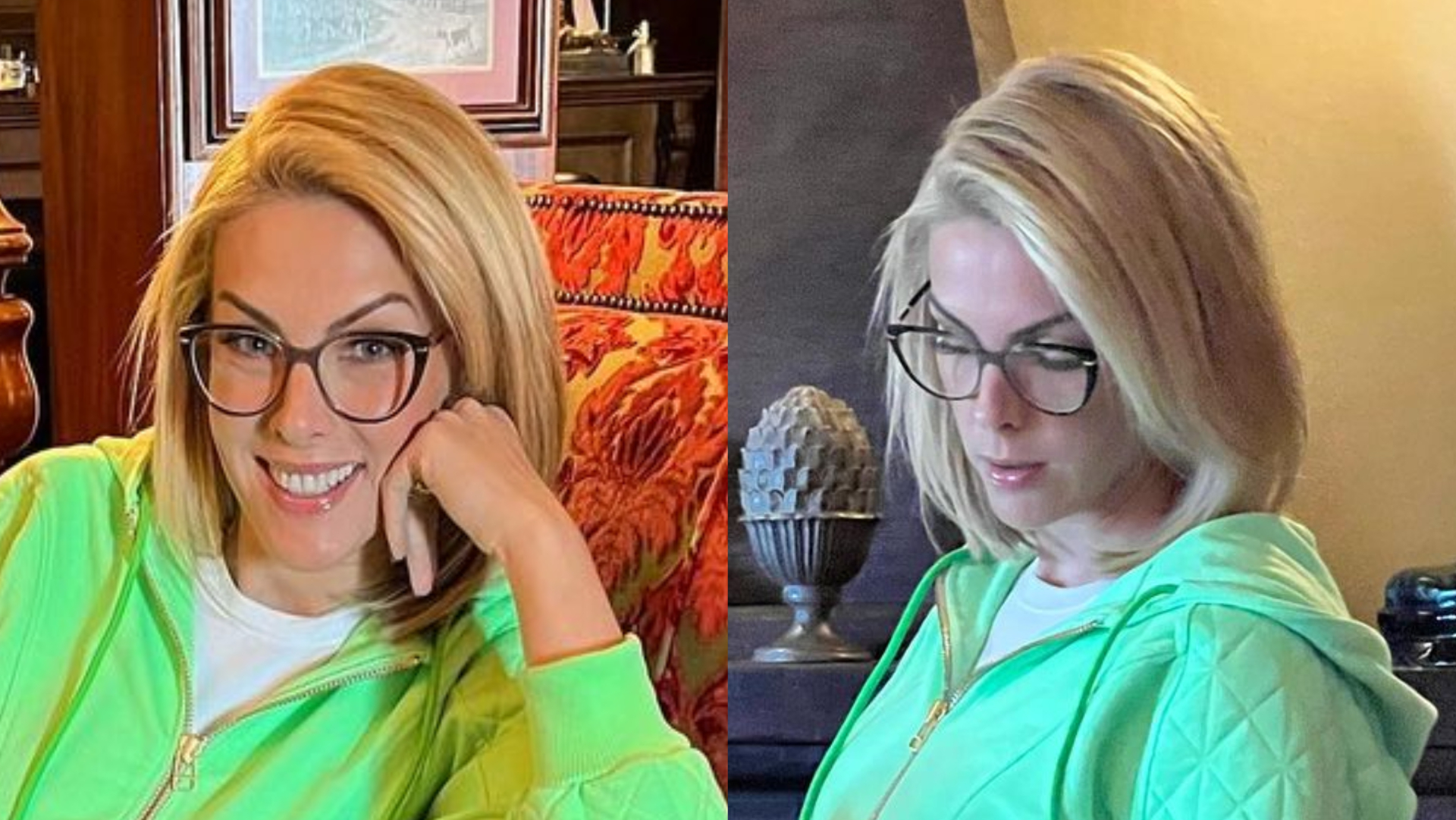 Ana Hickmann encanta ao posar com conjuntinho verde: ”Sempre linda”