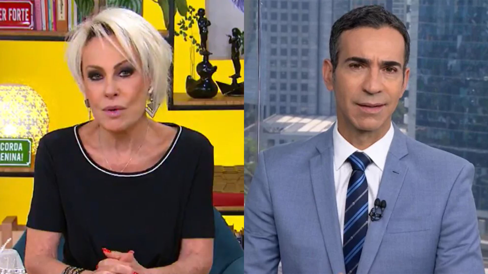 Ana Maria Braga manda recado para Cesar Tralli após morte trágica da mãe dele