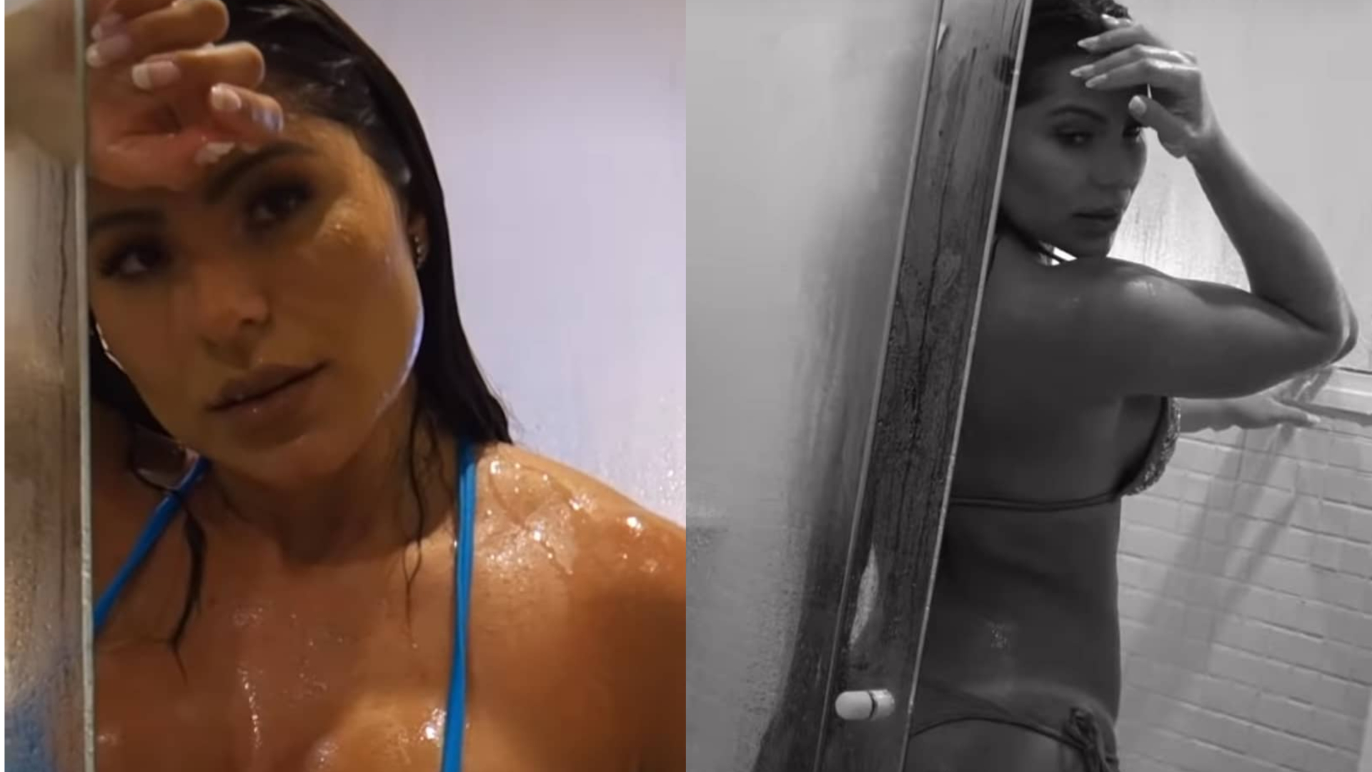 De biquíni, Andressa Ferreira sensualiza no chuveiro e arranca suspiros: ”Rainha”