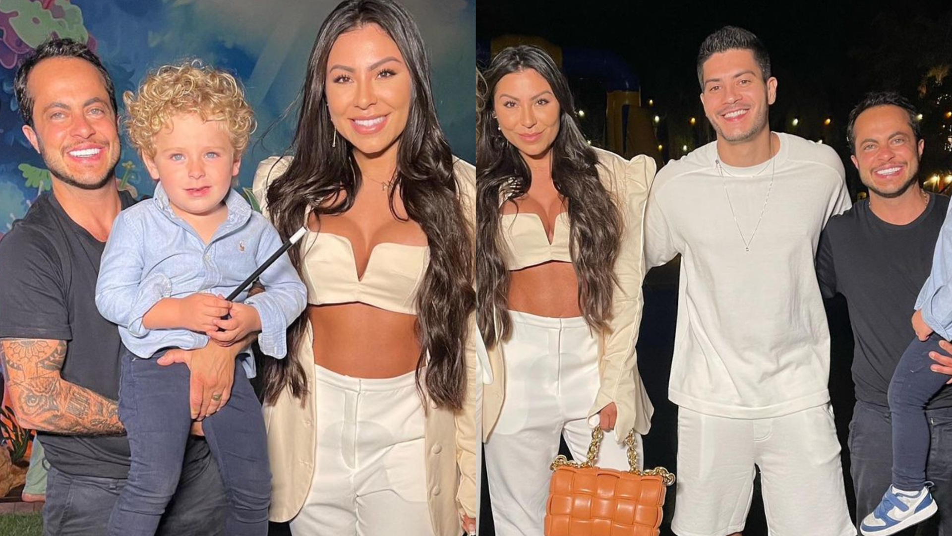 Andressa Ferreira e Thammy vão à festa da filha de Maíra Cardi e Arthur Aguiar