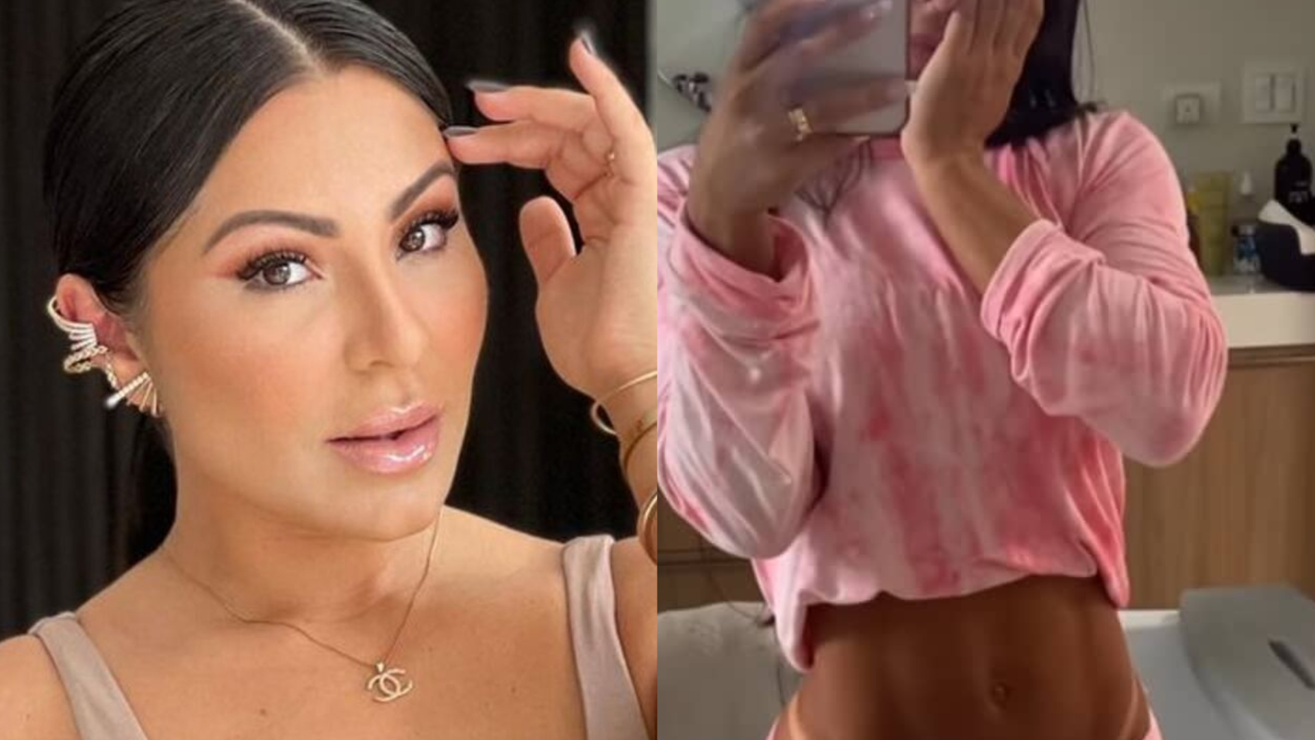 Sem calcinha, Andressa Ferreira abaixa a calça e exibe marquinha de biquíni: ”Perfeita”