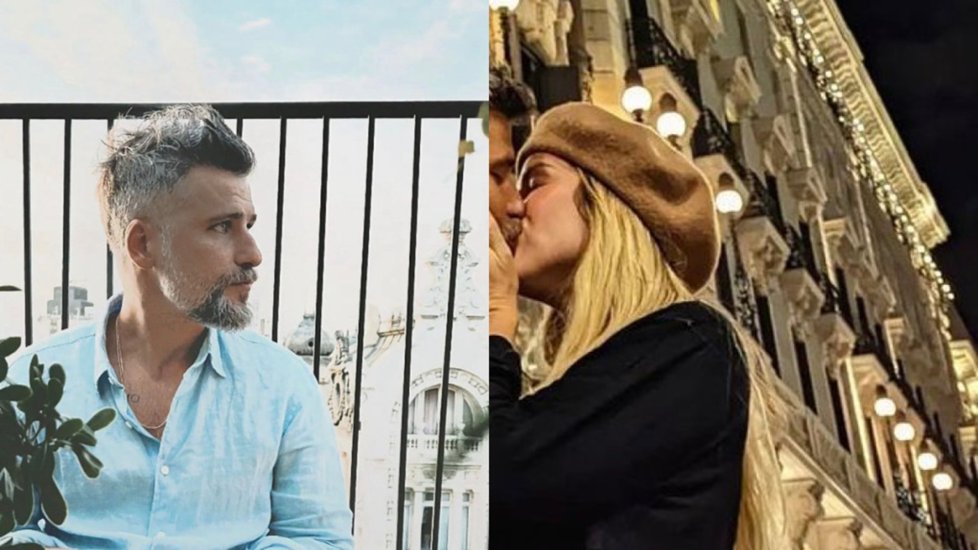 Na Espanha, Bruno Gagliasso compartilha foto de beijão na amada Giovanna Ewbank