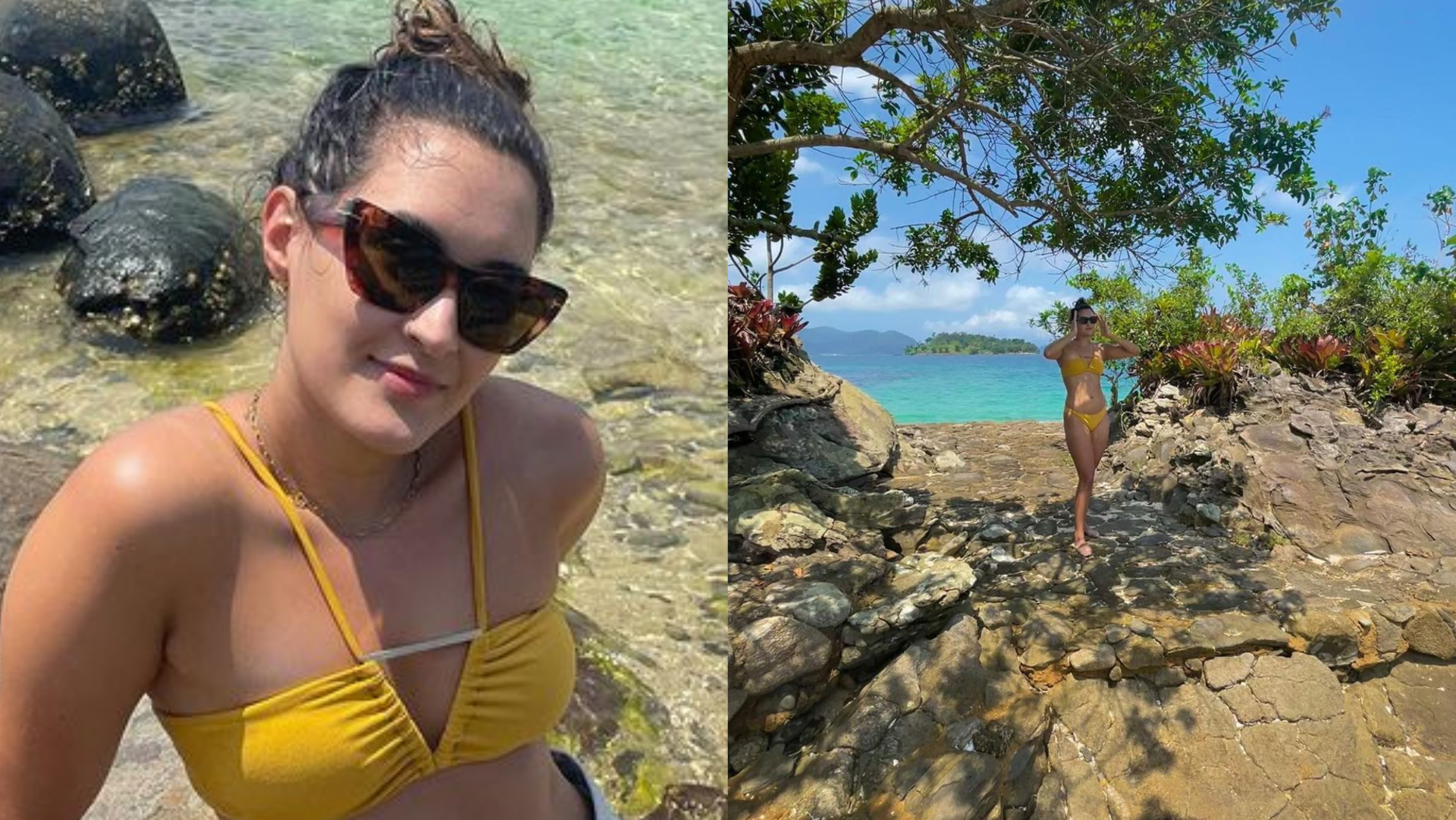 Filha de Fátima Bernardes e William Bonner posa de biquíni em praia: ”Que gata”