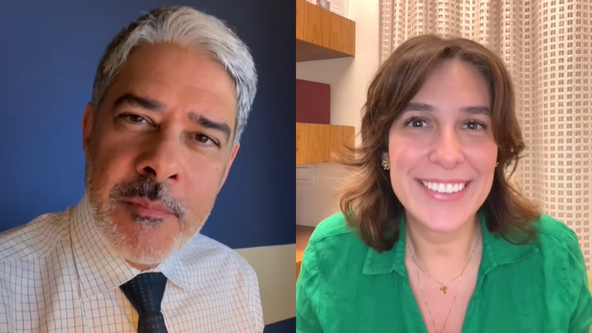 William Bonner troca declarações com a esposa e seguidores se derretem