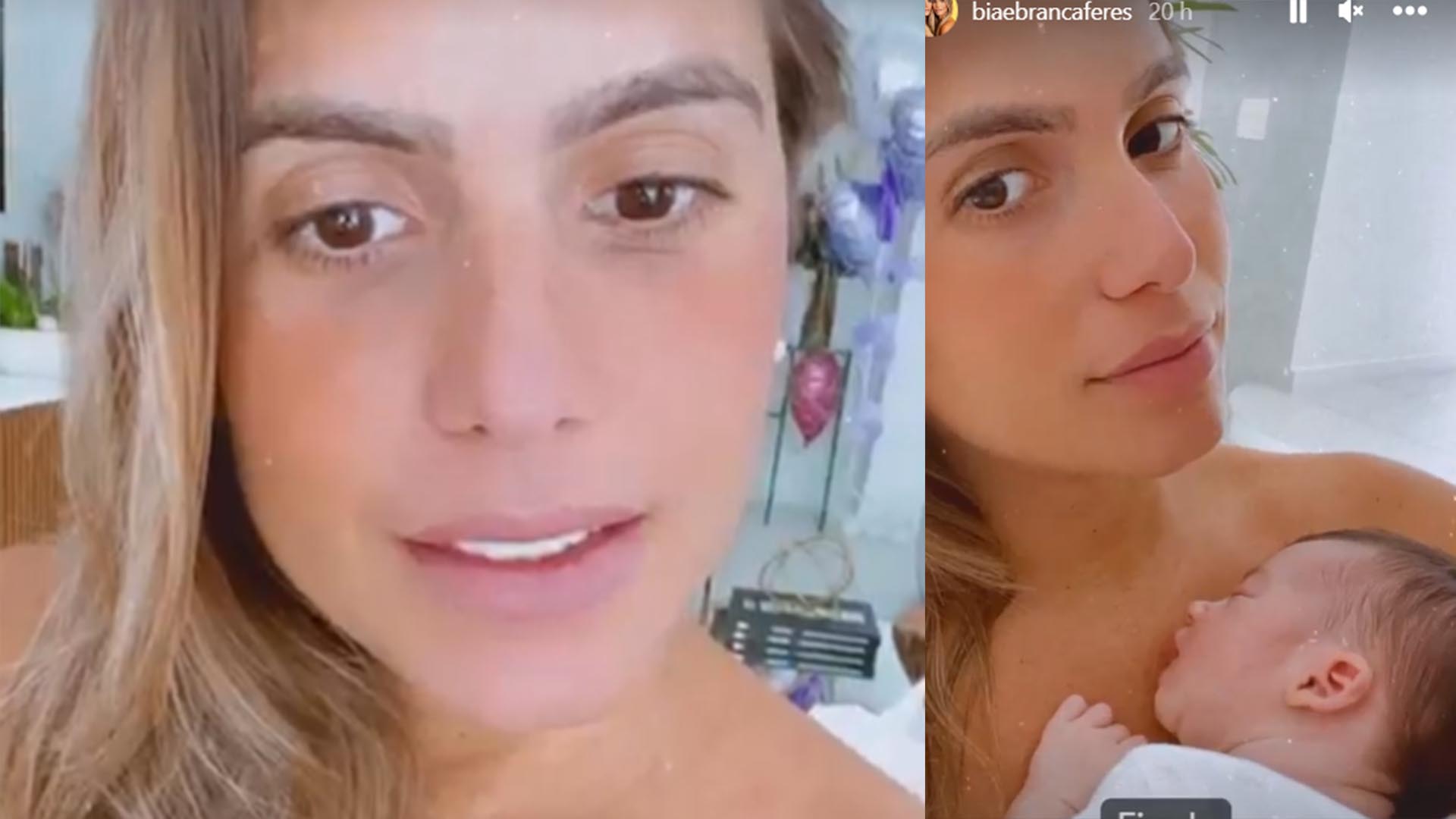 Branca Feres exibe a barriga apenas 10 dias após o parto