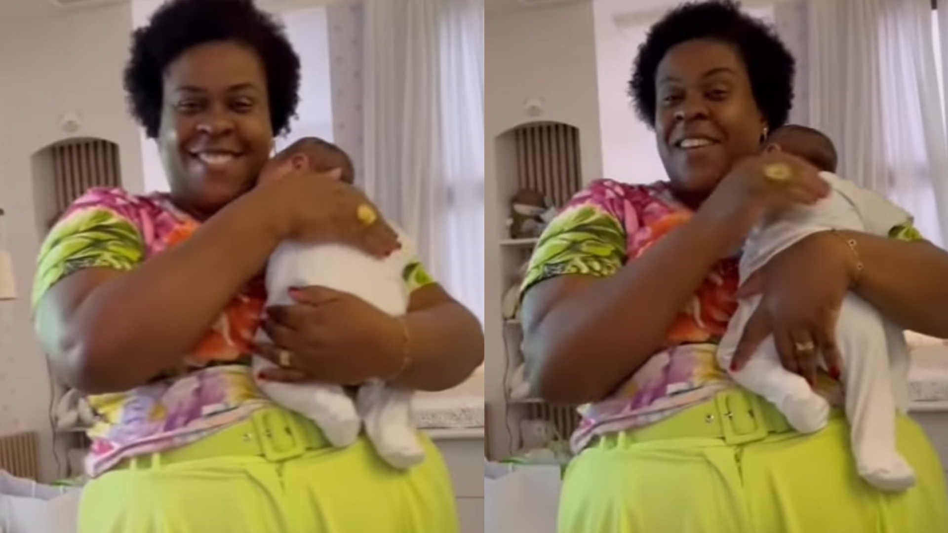 Cacau Protásio surge em momento divertido com o filho de Viviane Araújo: “Vai pra casa da titia”