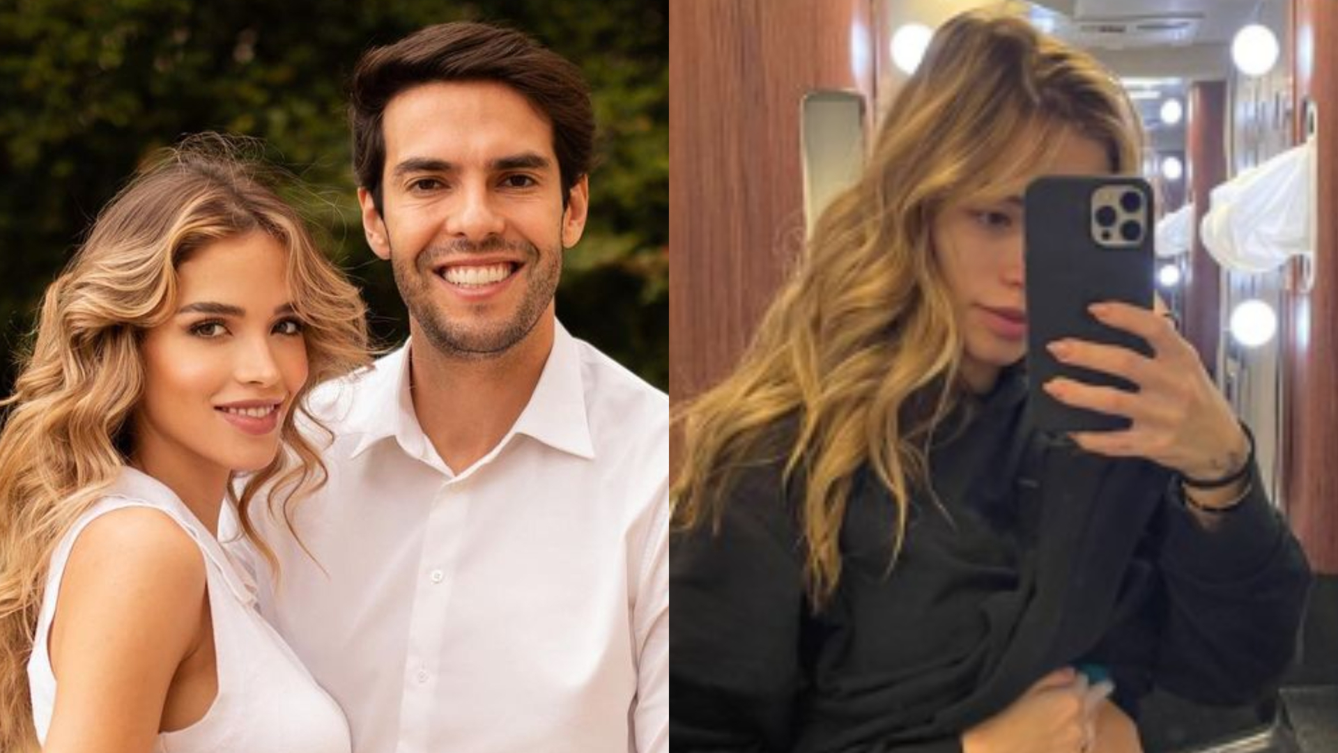 Carol Dias exibe barriguinha de gravidez e fala da família com Kaká: ”Grata por tudo”