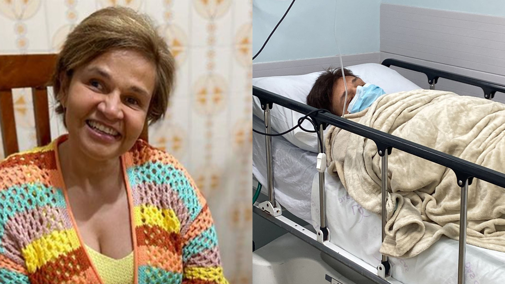 Claudia Rodrigues vai ao hospital após acordar com manchas no corpo