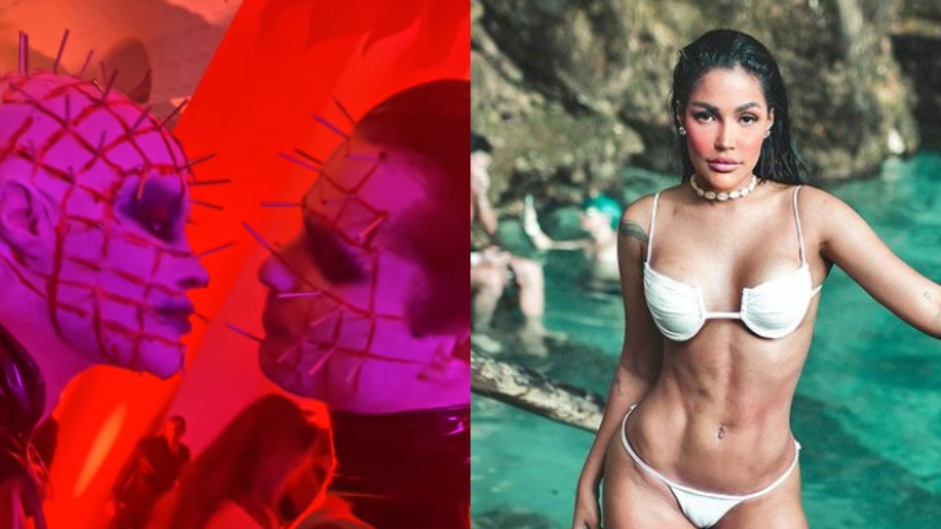 Ex-BBB Flay choca internautas com fantasia para festa de halloween