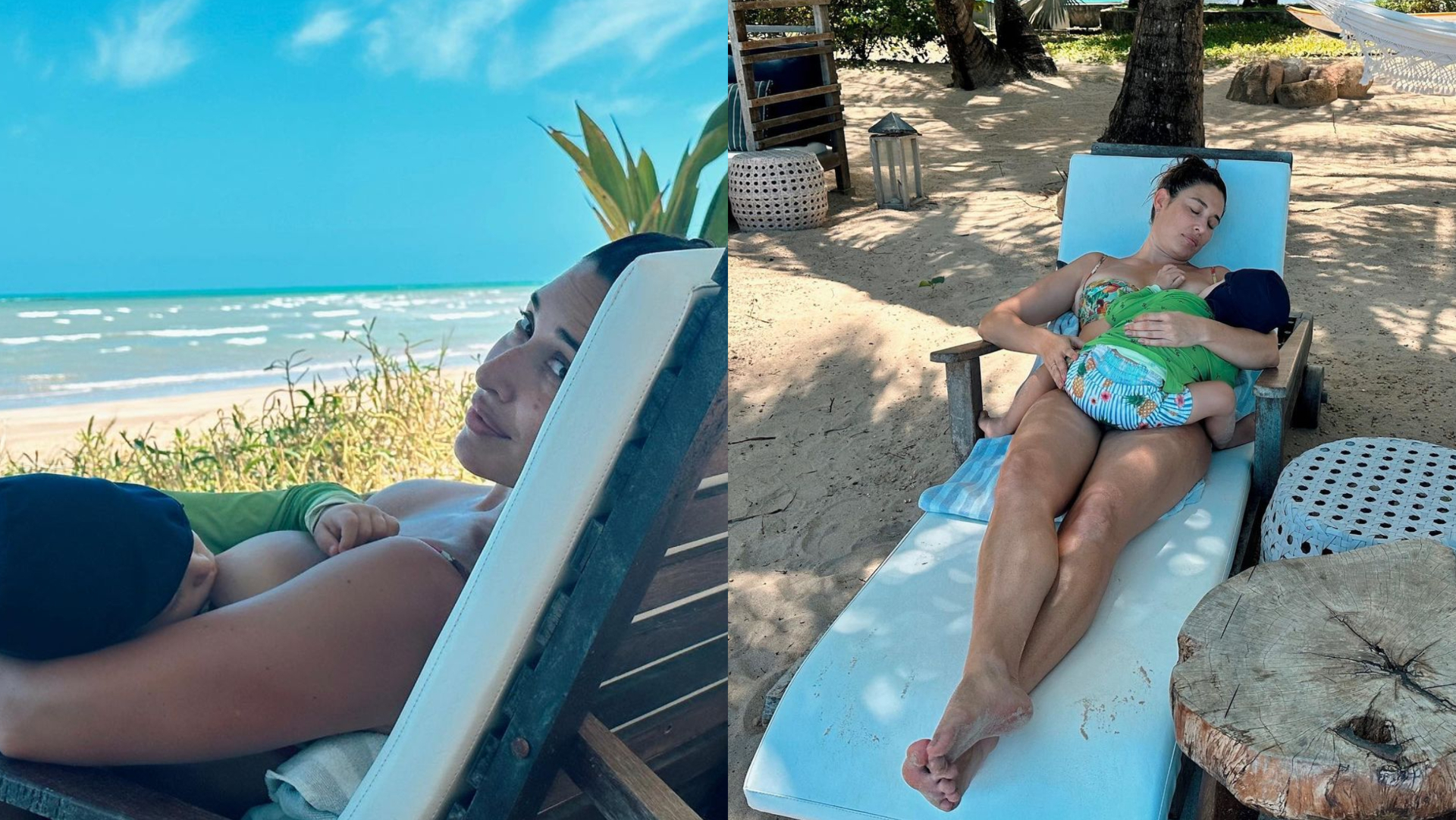 Giselle Itié surge amamentando o filho e agradece a si mesma: ”Amor-próprio é luxo”
