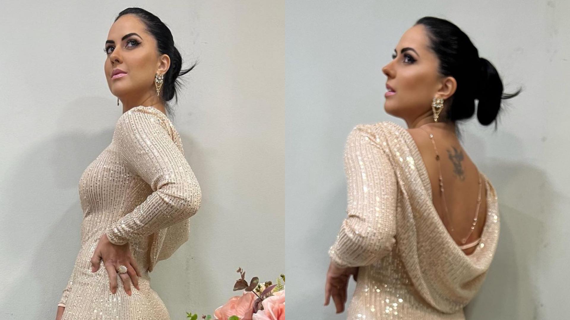 Graciele Lacerda exibe curvas esculturais em vestido brilhante: “Uma gata”