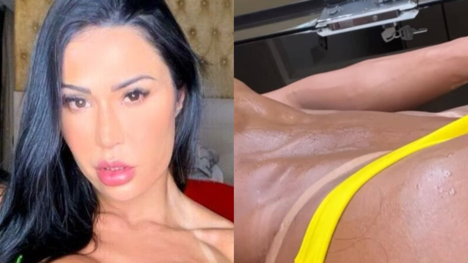 De calcinha minúscula, Gracyanne Barbosa exibe corpaço molhado e quase revela demais