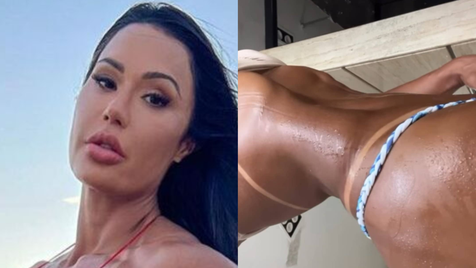 De calcinha finíssima, Gracyanne Barbosa exibe bumbum molhado e arranca suspiros