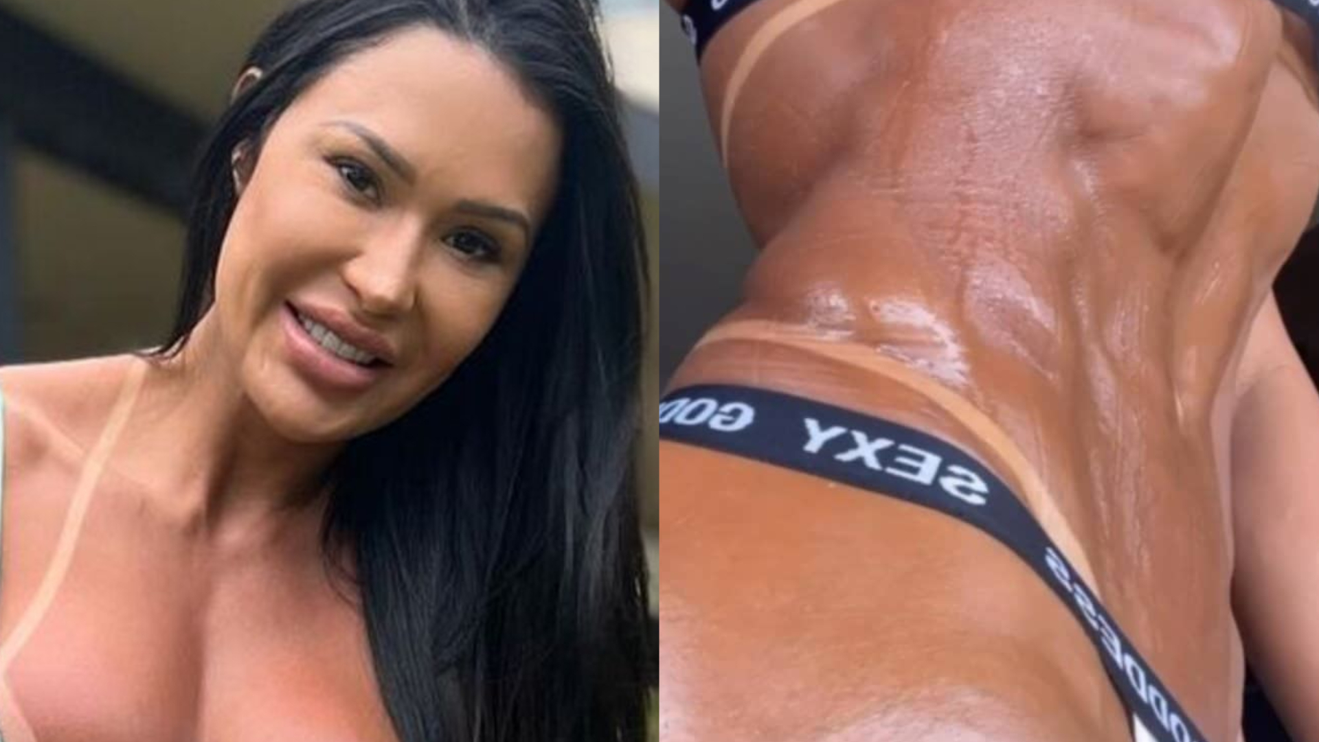 De calcinha e sutiã, Gracyanne Barbosa exibe curvas molhadas após exercício e chama a atenção